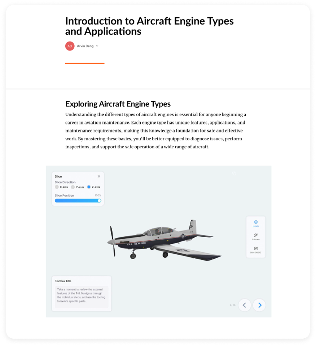Embed3D in Articulate Rise